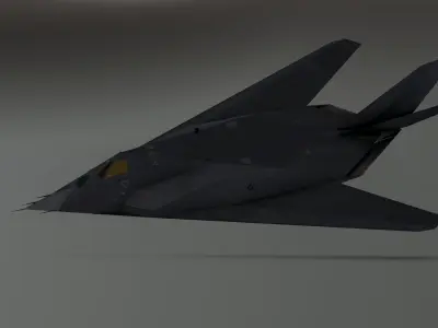 F117 Nighthawk Stealth - Photorealistic Millitary Aircraft Low-poly 3D model