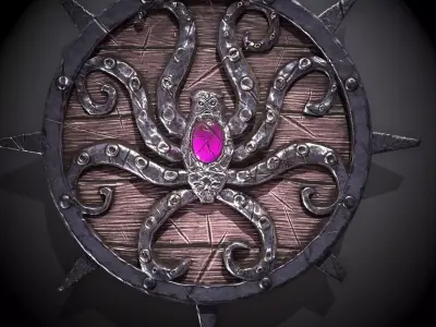 octopus shield Free low-poly 3D model