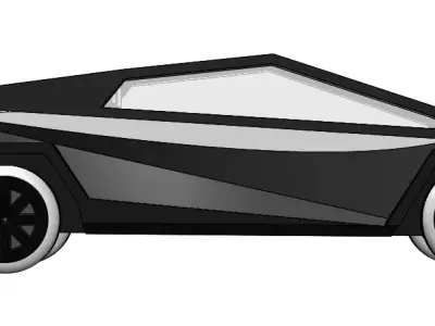 Futuristic Electric Utility Vehicle 3D Model Cyber Truck 3D model