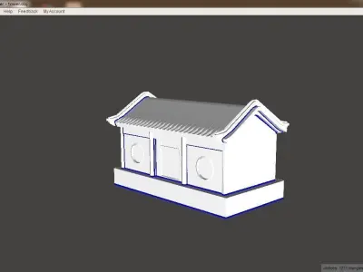 Chinese historic building 3D print model