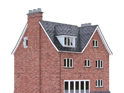 English Brick House 19 Low-poly 3D model