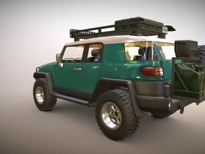 FJ cruiser Offroad Low-poly 3D model
