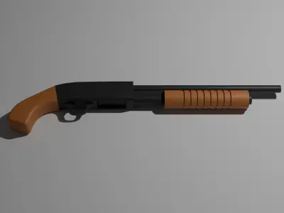 GAME READY SHOTGUN SAWED OFF Free low-poly 3D model