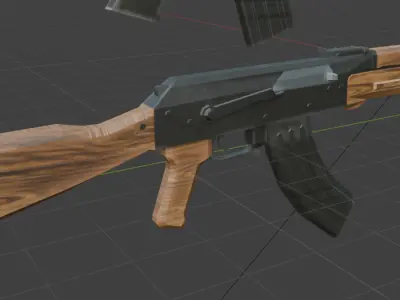 Low poly baked weapons pack 1 Low-poly 3D model