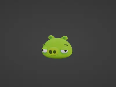 Angry Birds Minion Pig in 3D Low-poly 3D model