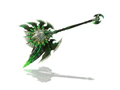 Demon Lord Axe Low-poly 3D model