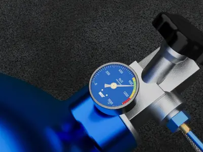 NOS - Aluminum Nitrous Bottle 3D Model Low-poly 3D model