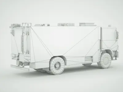 Mercedes Actros Firetruck 3D model