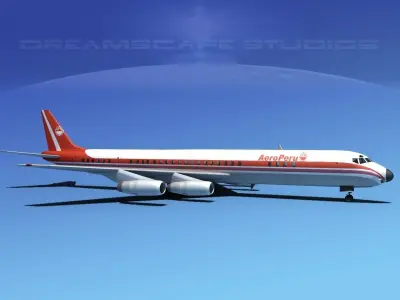 Douglas DC-8-63 Aero Peru 3D model