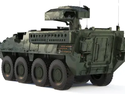 M1134 ATGM Stryker 2008 3D model