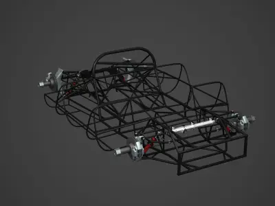 Chassis Frame - Ferrari 312p Spyder 3D model