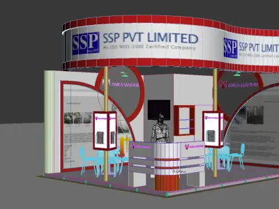 Exhibition Stand - ST0063 3D model