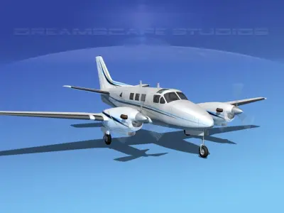 Beechcraft King Air 90 V10 3D model