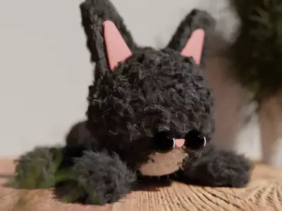 Cat model blender Low-poly 3D model