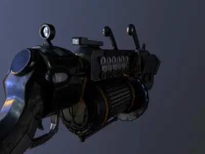 SCI-FI Rifle Low-poly 3D model