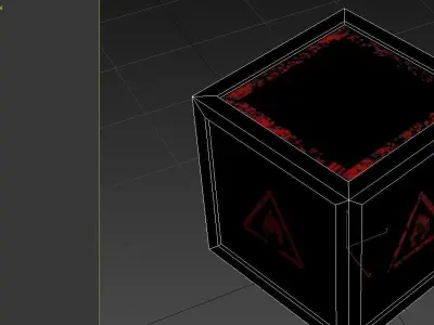 Explosive box Low-poly 3D model