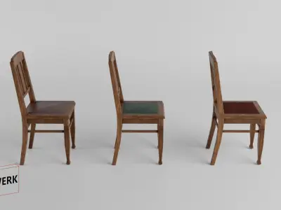 historic furniture Set 01 - 3D Low Poly 3D model