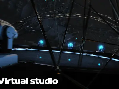 Virtual tv studio 3D model