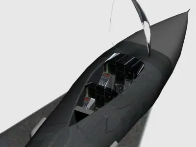 fighter jet Low-poly 3D model