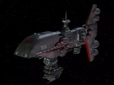 Rebel Assault Frigate Mk1 - Star Wars Legends Low-poly 3D model