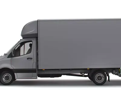 Freightliner Sprinter Luton Tail Lift 2023 3D model