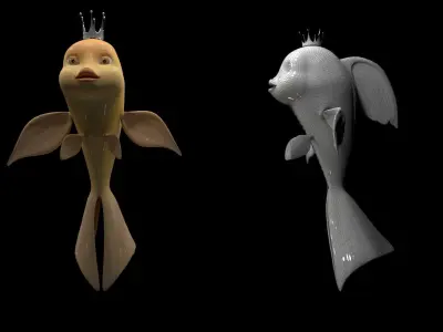 fish goldfish 3D model