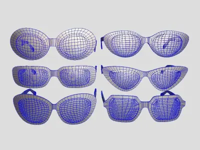 Sunglasses Pack Low-poly 3D model