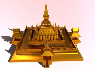 Laos - Pha That Luang 3D print model