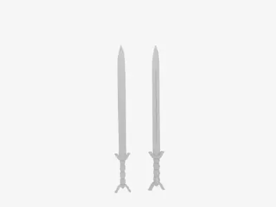  Celtic War Sword Low-poly 3D model