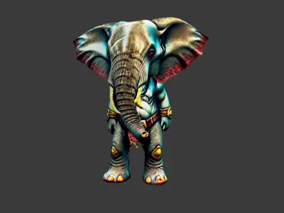 Elephantman Low-poly 3D model