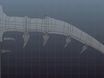 Fantasy Jagged Scythe 3D model