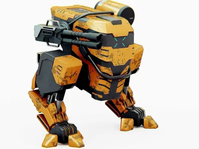 MILITARY ROBOT Z-800 Rigged for Unreal Engine - Unity - MIXAMO 3D model