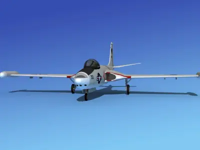 McDonnell F2H4 Banshee V13 3D model