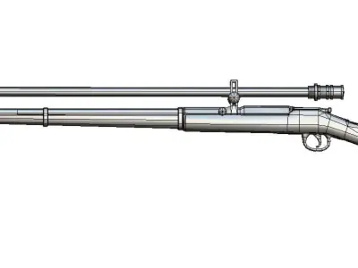 High-precision Sniper Rifle 04 Low-poly 3D model