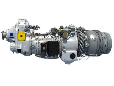 Turboprop Engine Pratt and Whitney Canada PW100 3D model