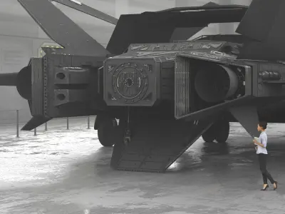 Spaceship - Original Design  Low-poly 3D model