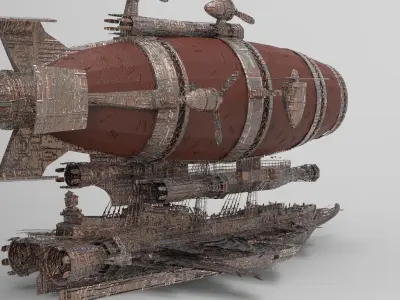 Zeppelin Airship Royalty 3D model
