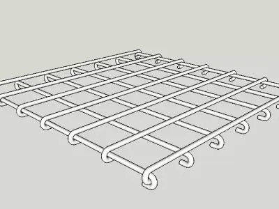 footing steel mat Free 3D model