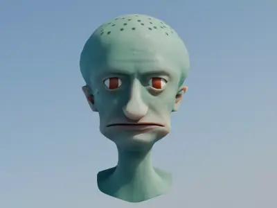 Squidward Low-poly 3D model