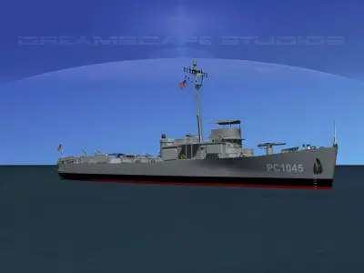 USS PC-1045 Submarine Chaser 3D model
