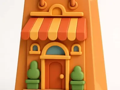 Black Friday Shopping Bag Building 3D Model 3D print model