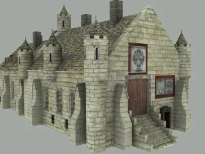 Medieval city Hall 3D model