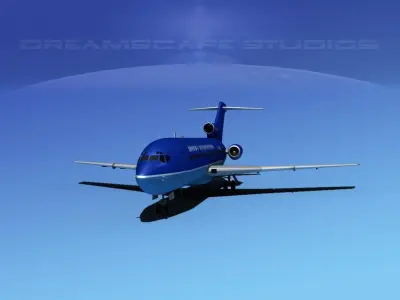 Boeing 727-100 Braniff Intl 1 3D model