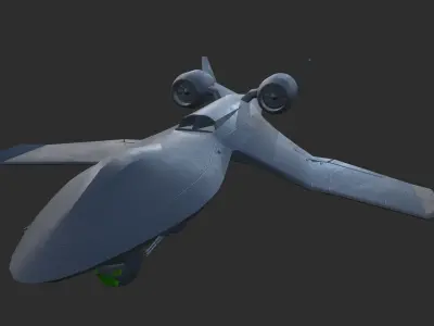 spy military vtol drone Low-poly 3D model