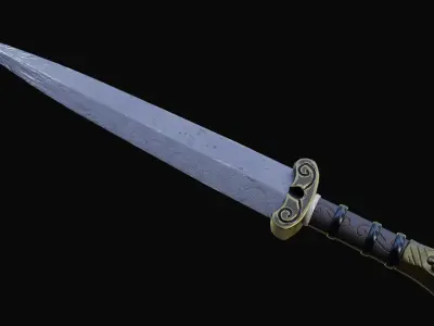 Apsu Dagger Low-poly 3D model