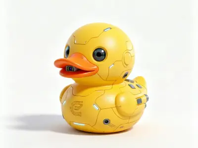 Realistic Cyberpunk Rubber Duck 3D Model 3D Model Low-poly 3D model