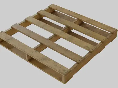 WoodenPalleteOldDirt wooden pallet Low-poly 3D model