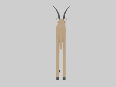 Gazelle Rigged Free low-poly 3D model