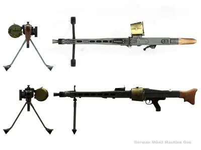 German machine gun MG-42  3D model
