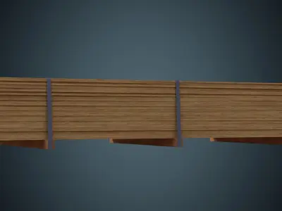 Wooden Sheets 2A Low-poly 3D model